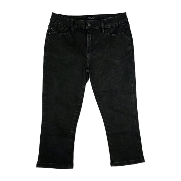 Judy Blue Jeans Womens Size 7/28 Capri Fit Dark Wash Black Denim Capri Pants - Picture 1 of 11
